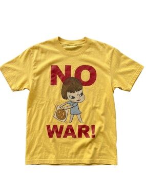Gildan Yellow 'NO WAR!' Graphic Tee